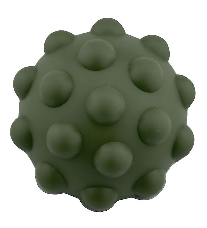 6: Tiny Tot Bold - Sensory Silicone Fidget Ball - 10 cm - Armygrøn