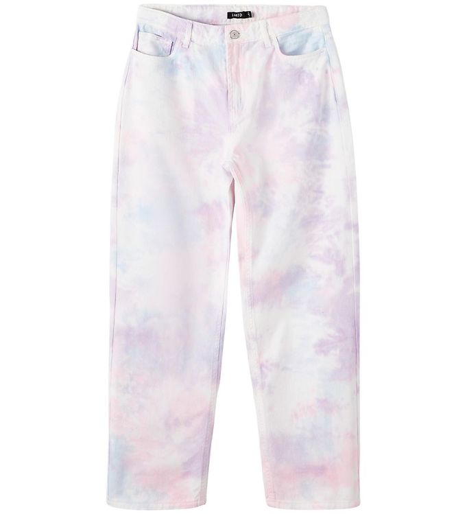 #3 - LMTD Bukser - NlfTieizza - White Alyssum/Tie Dye