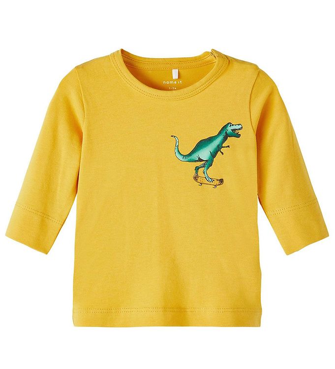 5: Name It Bluse - NbmBaba - Spicy Mustard m. Dino