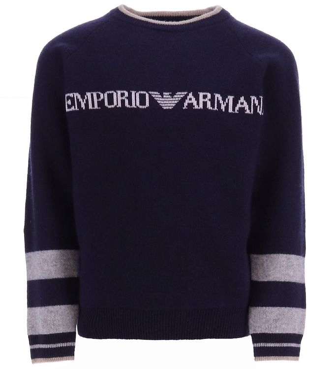 10: Emporio Armani Bluse - Strik - Uld - Blue Navy