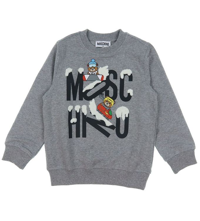 4: Moschino Sweatshirt - Gråmeleret m. Print
