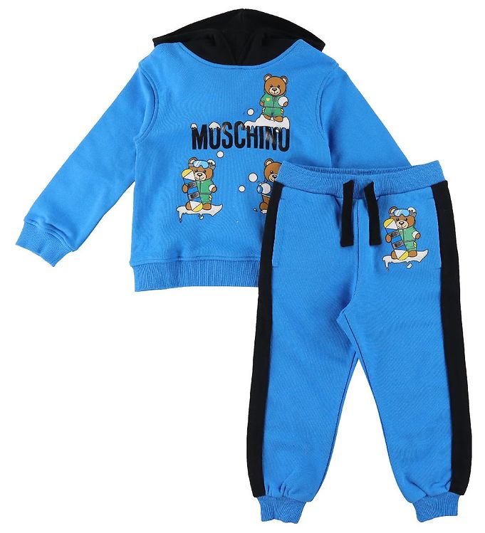 18: Moschino Sweatsæt - Brilliant Blue m. Print