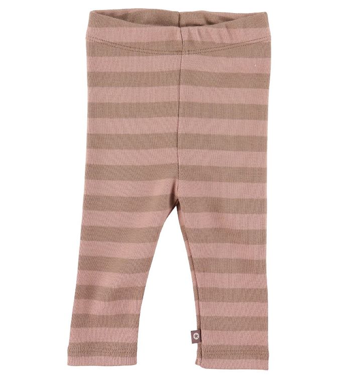 8: Smallstuff Leggings - Stribet - Powder/Rose Brown