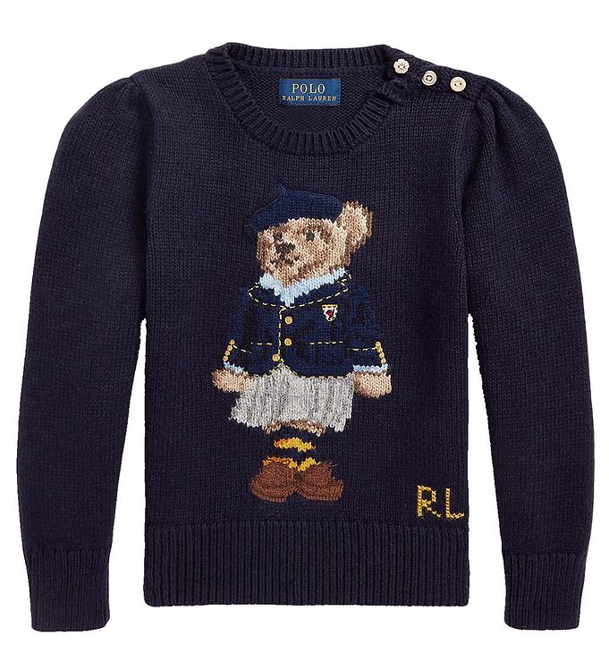 6: Polo Ralph Lauren Bluse - Strik - Andover ll - Navy m. Bamse