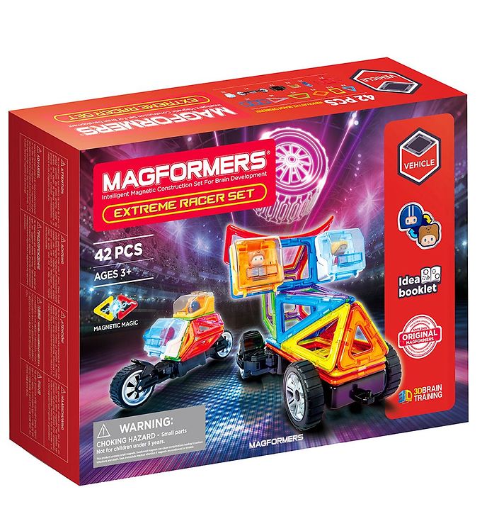 Image of Magformers Magnetsæt - 42 stk - Extreme Racer Set - OneSize - Magformers Magnetlegetøj (273703-3591094)