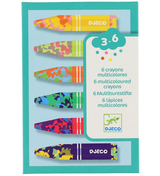 #3 - Djeco Fedtfarver 6 Multi Farver