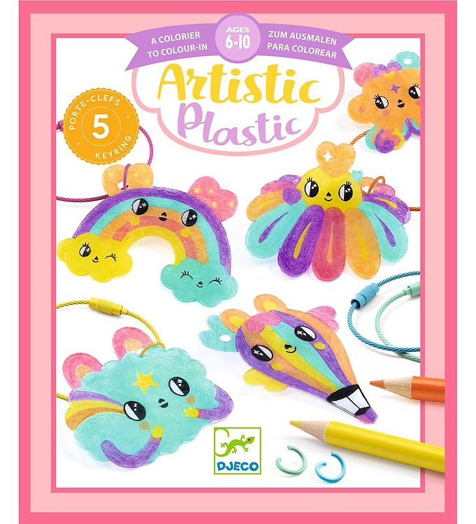 Djeco Kreativ Krympeplast Kawaii Nøgleringe