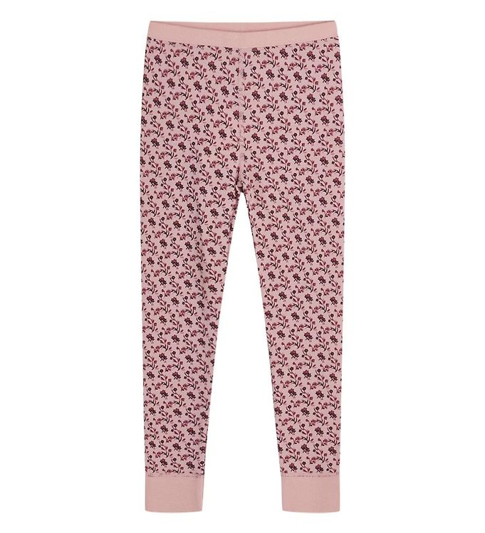7: Hust and Claire Leggings - Laso - Uld/Bambus - Dusty Rose m. Blo