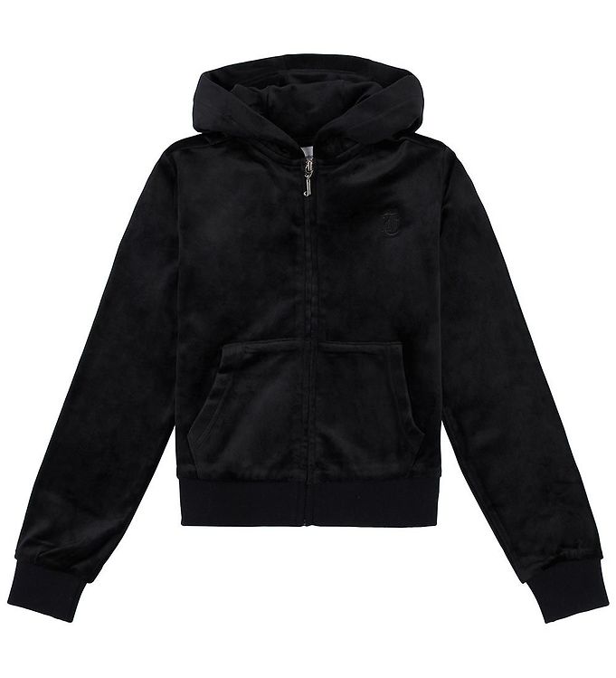 Image of Juicy Couture Cardigan - Velour - Jet Black - 7-8 år (122-128) - Juicy Couture - Kids Cardigan (274887-3699071)