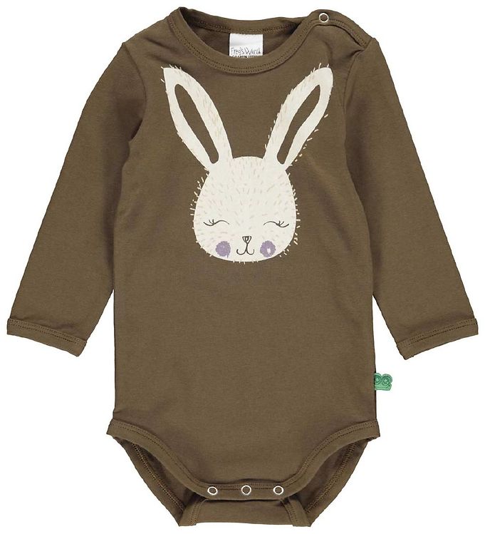 Freds World Body l/æ - Rabbit Font - Brown Mist m. Print