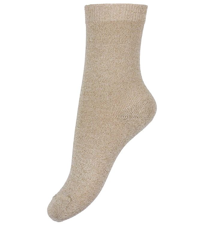 8: Condor Strømper - Viskose - Beige m. Glimmer