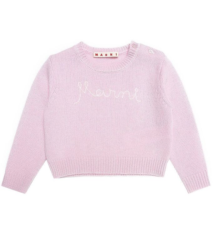 Image of Marni Bluse - Uld - Lyserød m. Hvid - 1 år (80) - Marni Bluse (276766-3764974)
