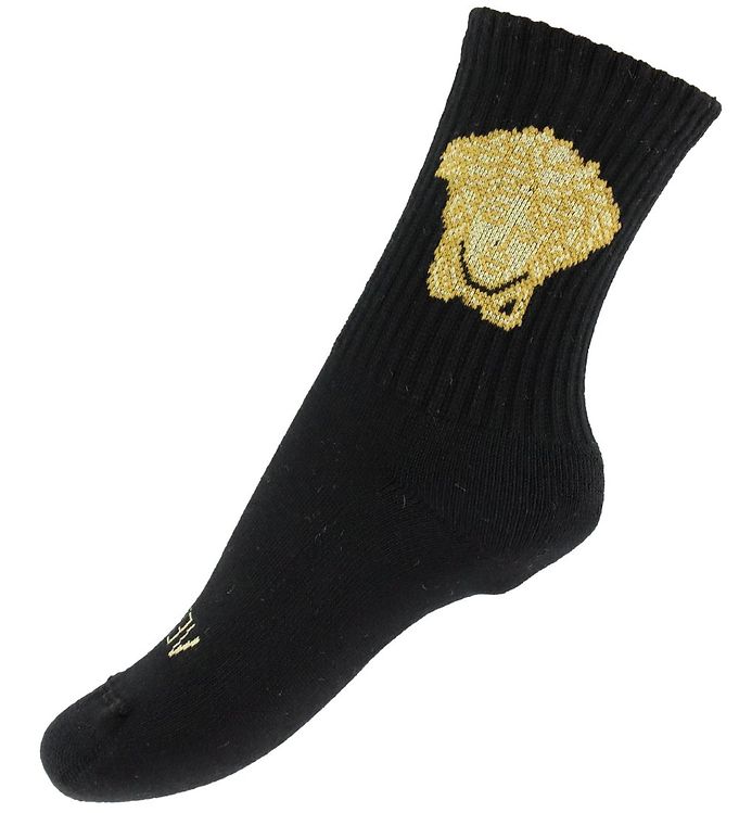 #3 - Versace Strømper - Sort/Guld m. Logo