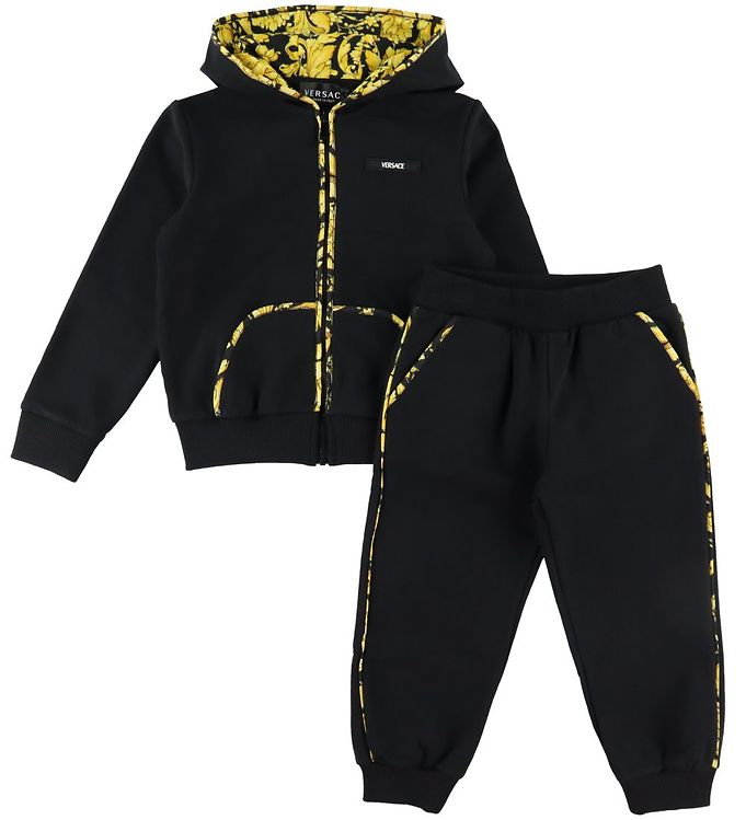 11: Versace Sweatsæt - Cardigan/Sweatpants - Sort/Guld