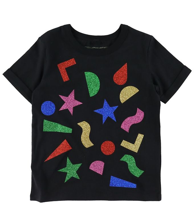 9: Stella McCartney Kids T-shirt - Sort m. Print/Glimmer