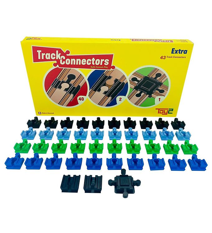 Image of Toy2 Track Connectors - 43 stk. - Basic Connectors + Intersectio (280109-3940493)