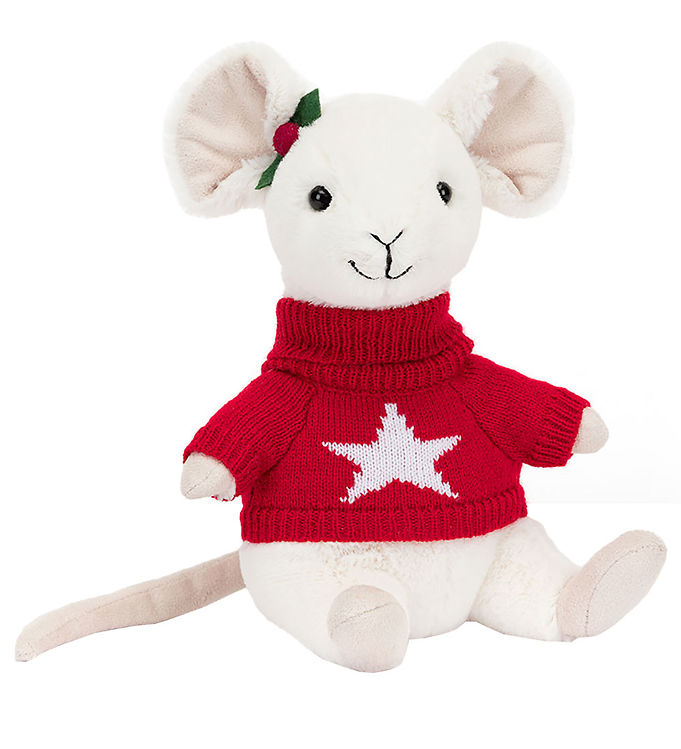 Image of Jellycat Bamse - 18 cm - Merry Mouse With Jumper - OneSize - Jellycat Bamse (279342-3910658)
