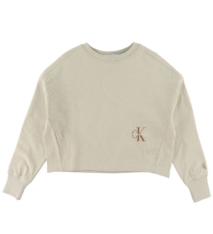 4: Calvin Klein Sweatshirt - Monogram - Eggshell