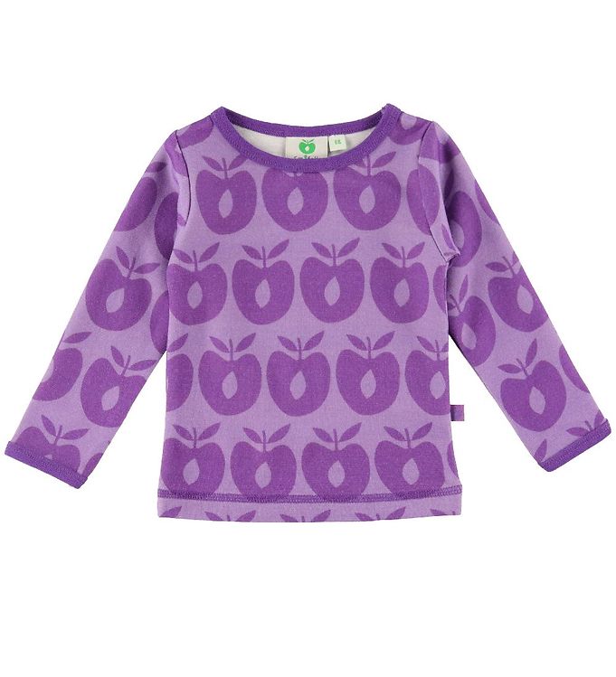 Småfolk Bluse - Uld - Retro Apple - Viola