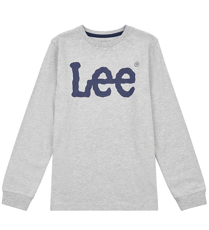 Lee Bluse Wobbly Graphic Vintage Grey Heather