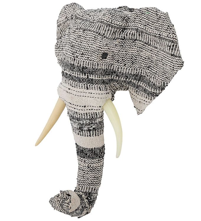 Bloomingville Vægdekoration Elefant Sort/hvid