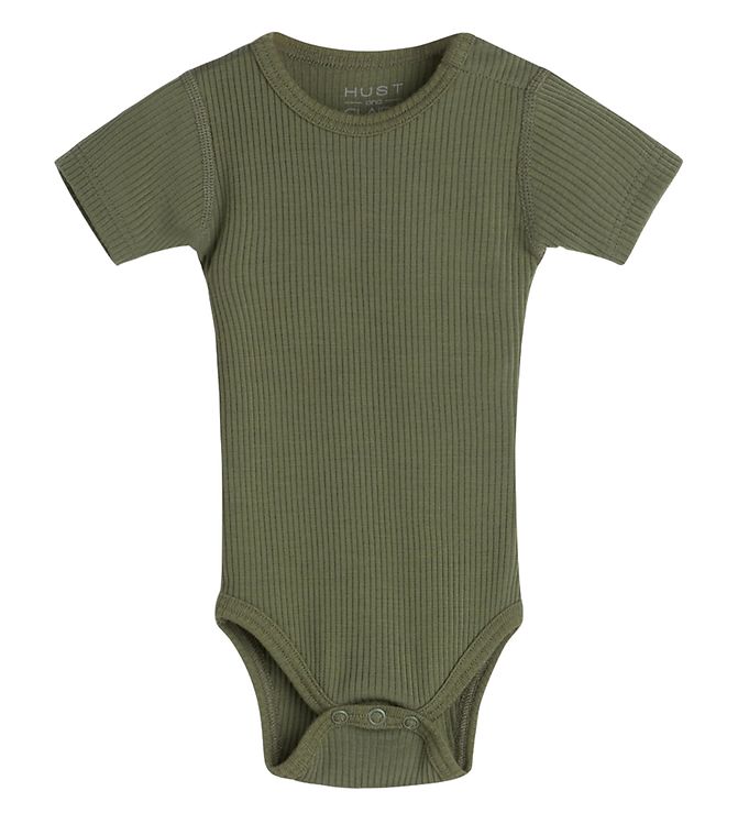 Image of Hust and Claire Body k/æ - Bet - Rib - Uld - Dusty Green - 1½ år (86) - Hust and Claire Body K/Æ (280624-3957784)