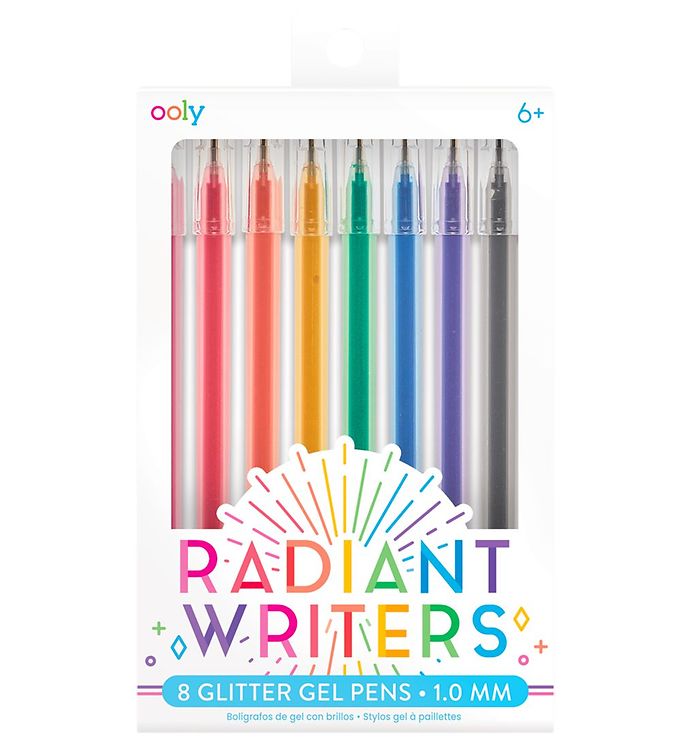 Ooly Kuglepenne m. Glimmer - 8 Stk - Radiant Glitter Gel Pens