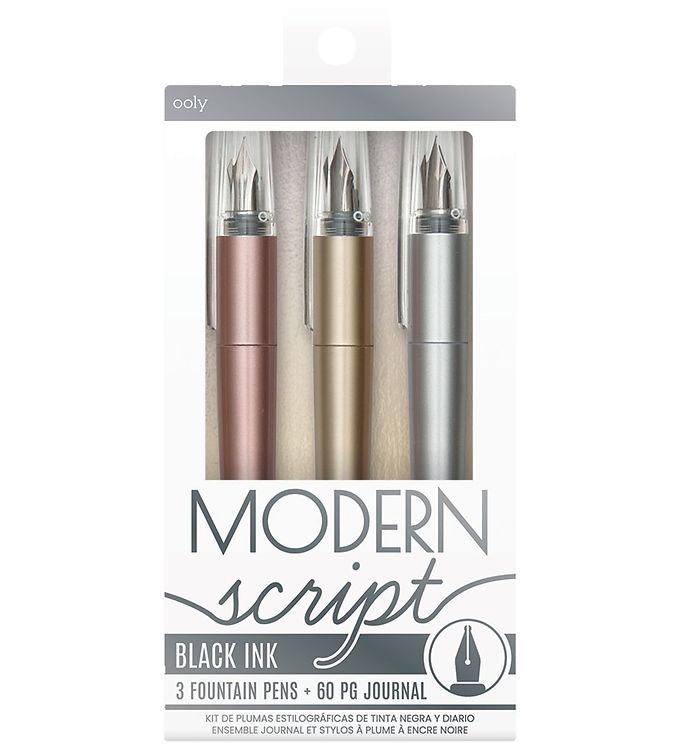 2: Ooly Fyldepen m. Notesbog - 3 Stk - Dual Tip Metallic Markers