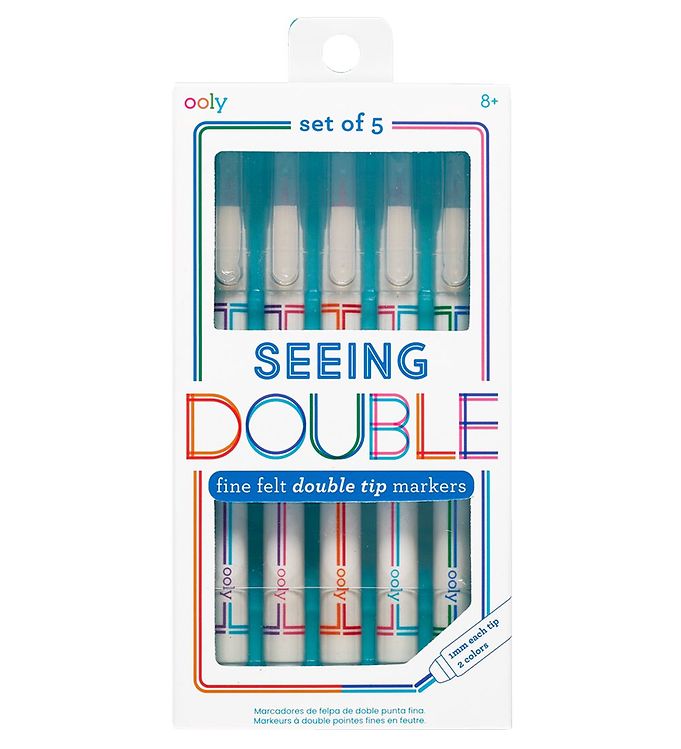 Billede af Ooly Tuscher - 5 Stk - Seeing Double Fine Double Tip Markers
