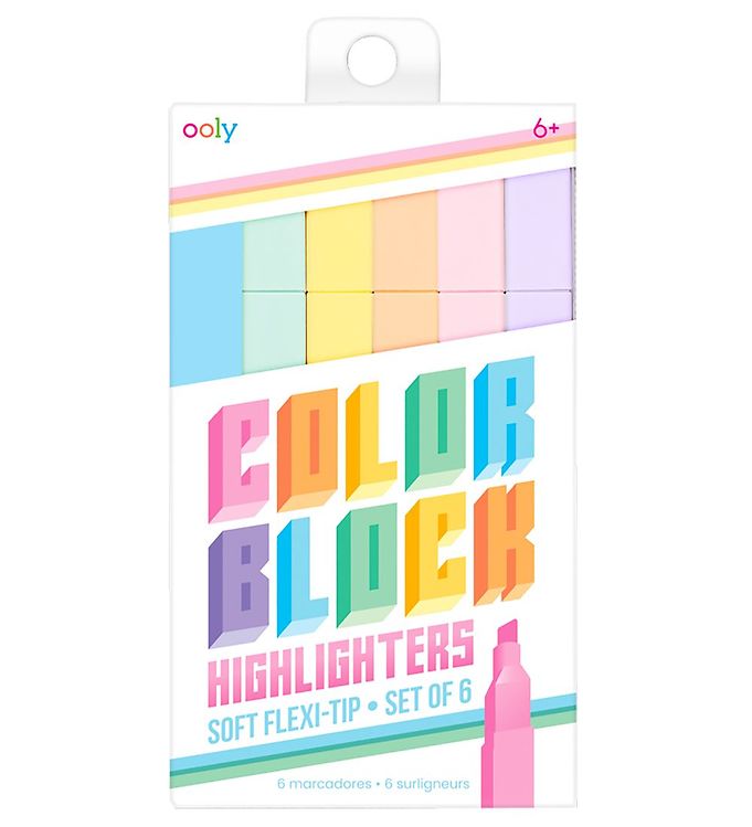 #1 - Ooly Overstregningstuscher - 6 Stk - Color Block Highlighters