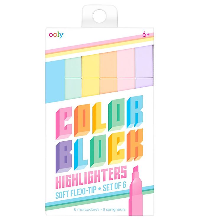 11: Ooly Overstregningstuscher - 6 Stk - Color Block Highlighters