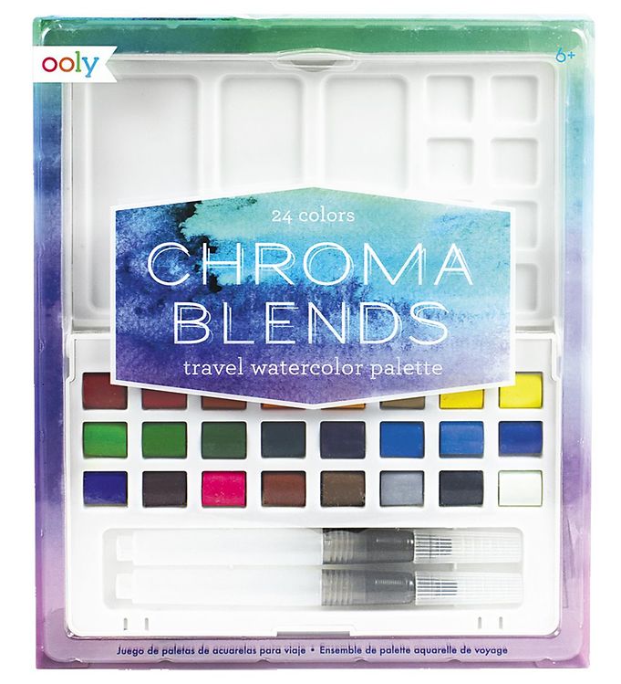 10: Ooly Vandfarver - 24 Stk - Chroma Blends Travel Watercolor Palet