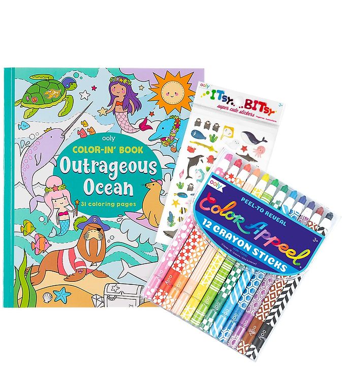 Image of Ooly Farvesæt - Giftables - Outrageous Ocean Coloring Pack - OneSize - Ooly Farvesæt (280940-3963081)