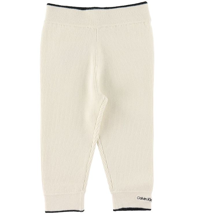 Calvin Klein Bukser - Rib - Contrast - Ivory