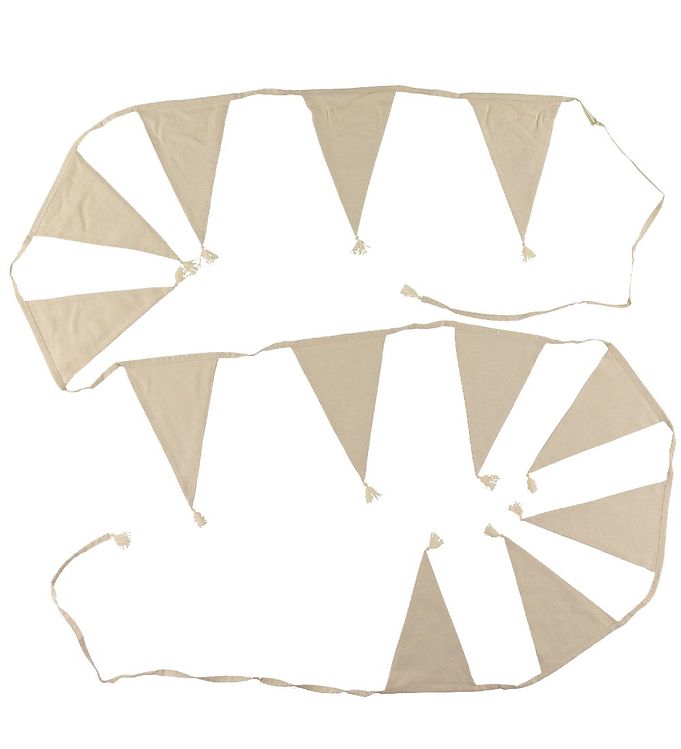 Image of A Little Lovely Company Flagranke - 12 Cotton Flags - Beige - OneSize - A Little Lovely Company Flagranke (280801-3961421)