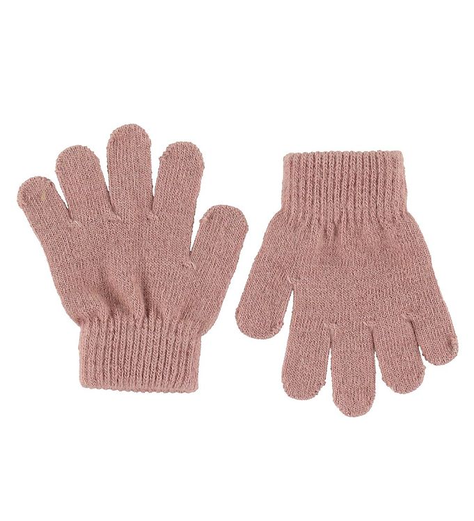 #3 - Racing Kids Handsker - Strik - Uld - Dusty Rose