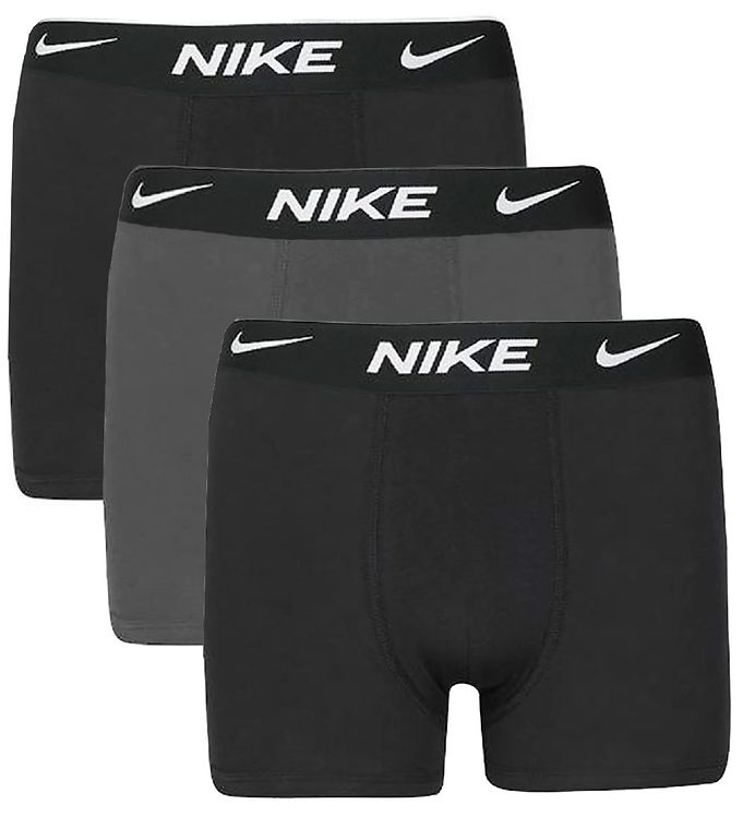 Image of Nike Boxershorts - Dri-Fit Essential - 3-Pak - Black/Dark Grey - 6-8 år (116-128) - Nike Boxershorts (287265-4112654)