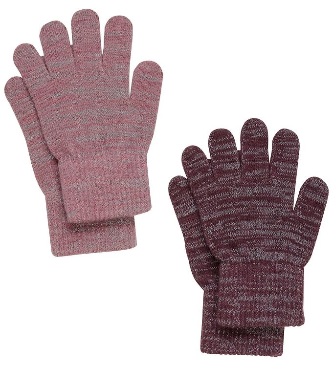 17: CeLaVi Handsker - Uld/Polyester - 2-pak - Rose Brown m. Refleks