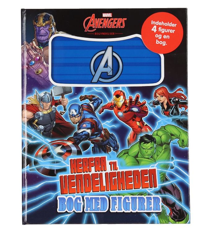 Karrusel Forlag Bog - Marvel Avengers 4 figurer og bog unisex