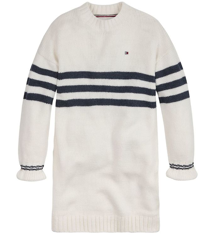 6: Tommy Hilfiger Kjole - Strik - Prep Stripe Sweater Dress - Ivory