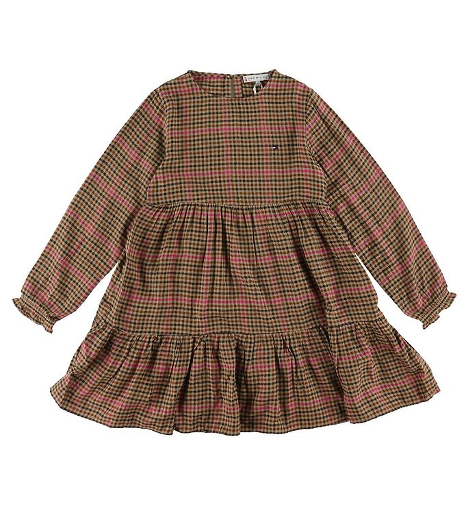 Tommy Hilfiger Kjole - Preppy Check Dress - Sherpard/Magenta