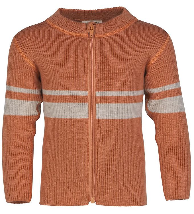 7: Voksi Cardigan - Uld - Rib - Sandstone Peach