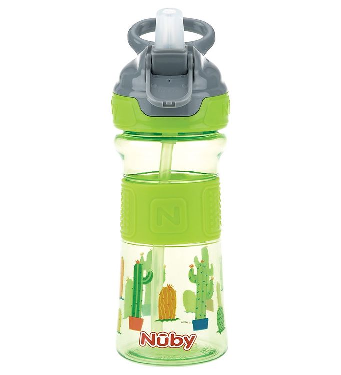 Nuby Drikkedunk m. Sugerør - 360ml - Grøn