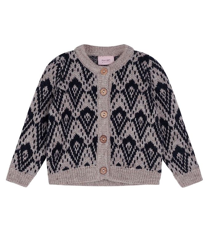 Image of Noa Noa miniature Cardigan - Uld/Polyester - Baby Frea - Brown (283127-4022048)