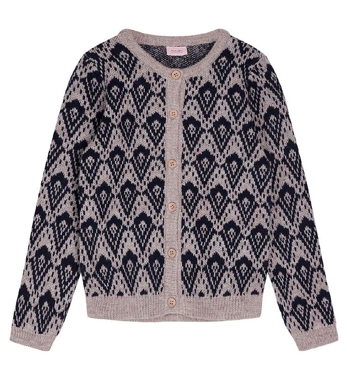 Noa Noa Miniature Cardigan Uld Polyester Becky Brown Blue