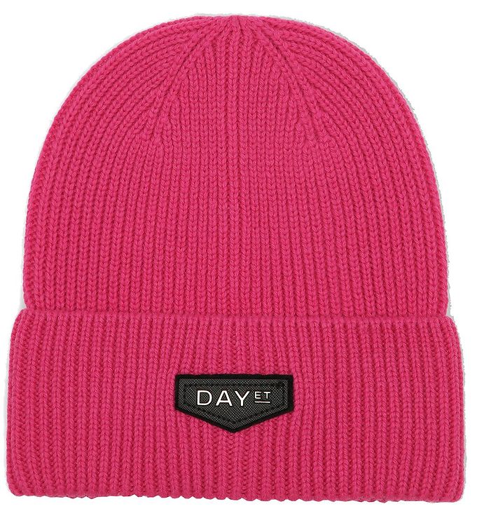 2: DAY ET Hue - Logo Patch - Strik - Uld/Akryl - Diva Pink