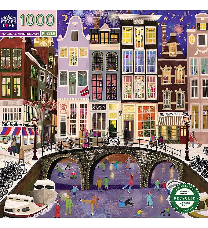 Eeboo Puslespil - 1000 Brikker - 58,4x58,4 cm - Magical Amsterda