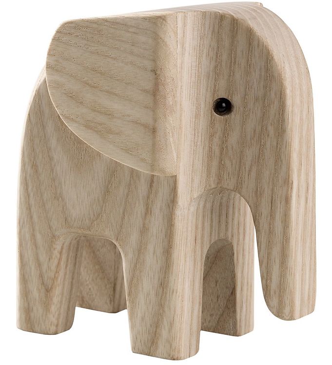 Image of Novoform Træfigur - Baby Elephant - Natural Ash - OneSize - Novoform Dekoration (283433-4025407)