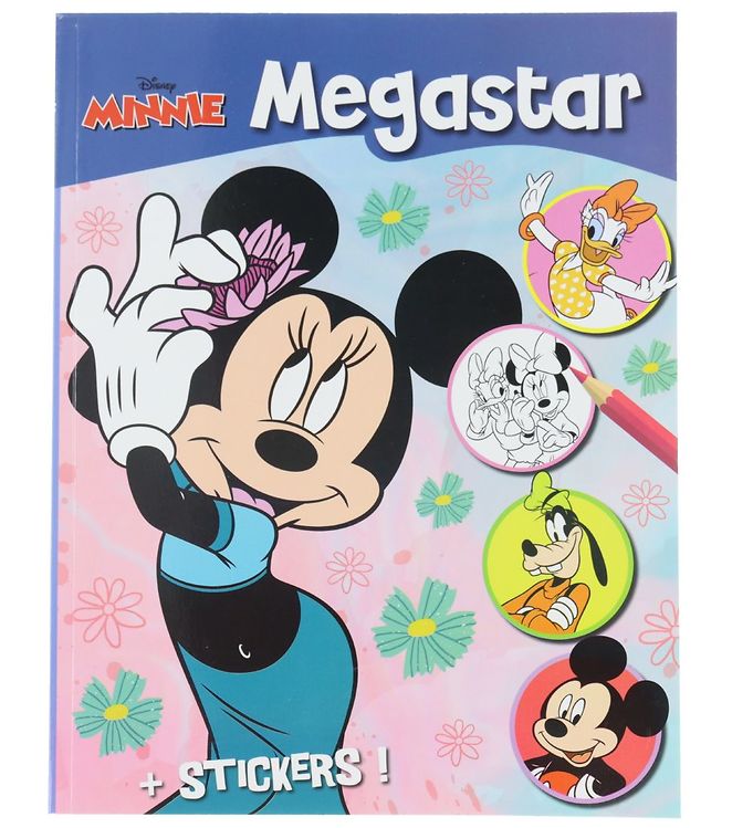 6: Megastar Malebog m. Klistermærker - 208 Sider - Mickey Mouse
