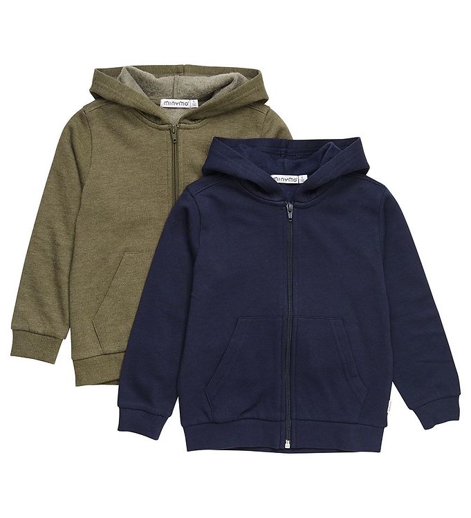 Image of Minymo Cardigan - 2-Pak - Dark Olive (283885-4032038)